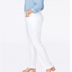 NYDJ Plus Size Linen Blend  Curve 360 pants with tummy control panel, NWT , 26
